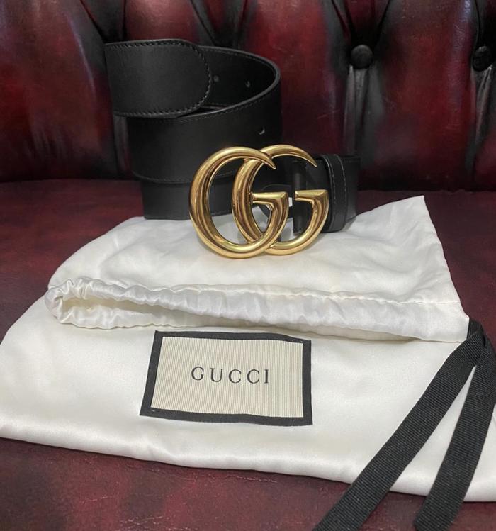 Preloved Gucci belt black 40mm sz85