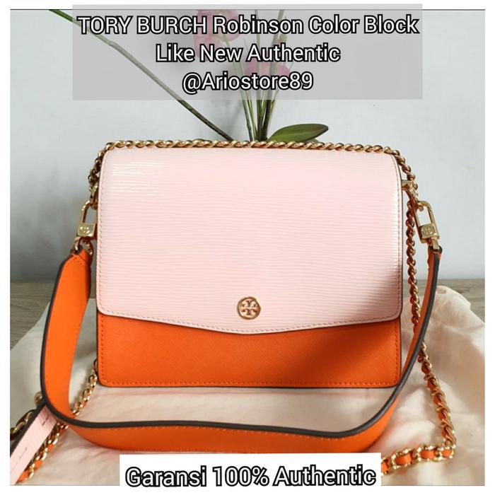 Tas TORY BURCH Robinson Color Block Shoulder & Sling Bag Authentic