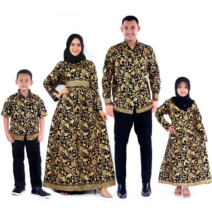 Baju dress jumbo 120 couple keluarga batik kemeja prada dan baju anak