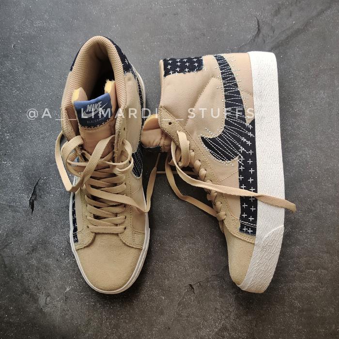 Nike SB Dunk Zoom Blazer Mid Sashiko Sesame ORIGINAL Size 9