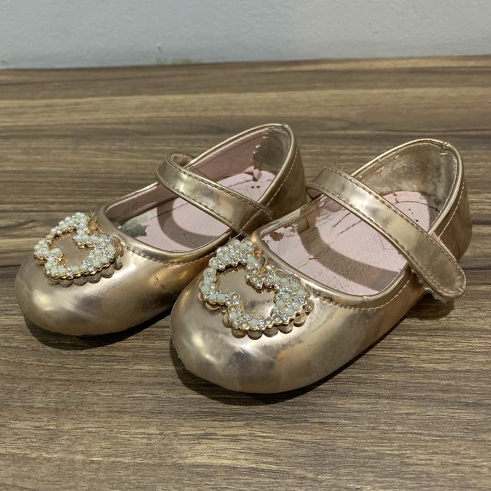 Avenue Kids Sepatu Anak Wanita 14 cm Rose Gold Blink Diamond Preloved