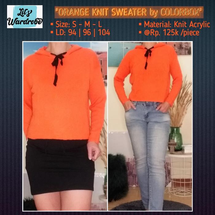 Orange Knit Sweater by ColorBox / Sweater Rajut