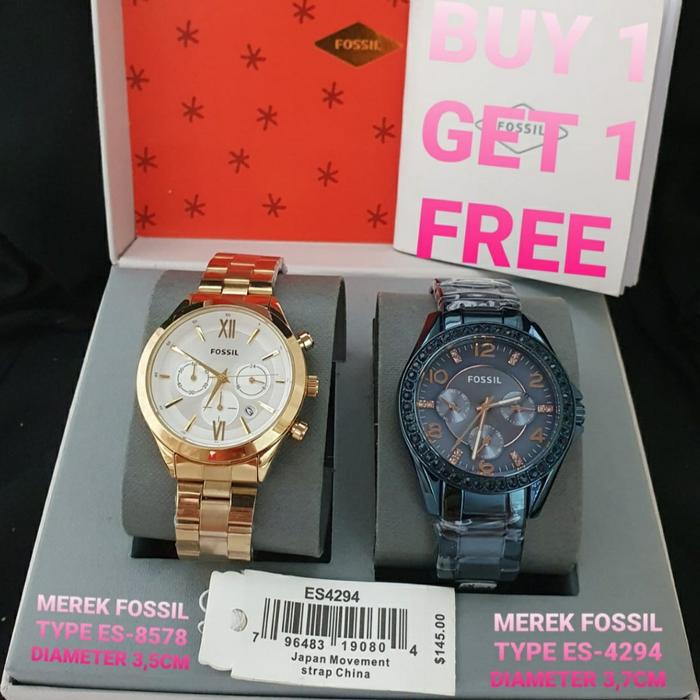 Jam Tangan Wanita Fossil ES 4294 Buy 1 Free 1 Ori BM 37mm Fullset