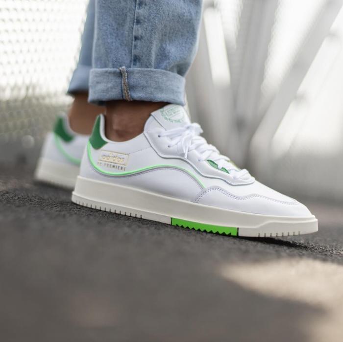Adidas SC Premiere “White/Green sock"