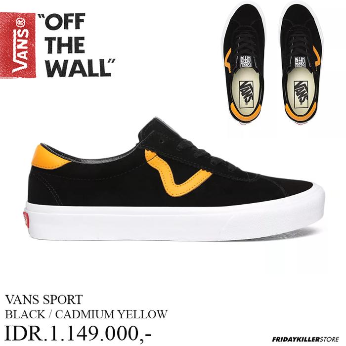 SEPATU SNEAKERS CASUAL PRIA VNS OTW | VANS SPORT BLK CADMIUM YELLOW