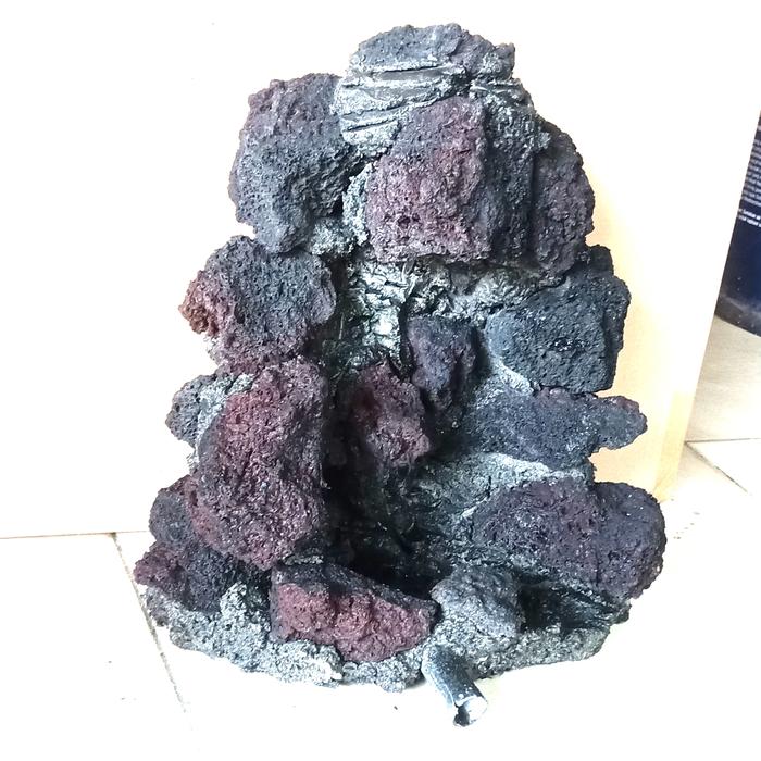 AIR TERJUN LAVA ROCK MINIATUR WATERFALL M AQUARIUM AQUASCAPE
