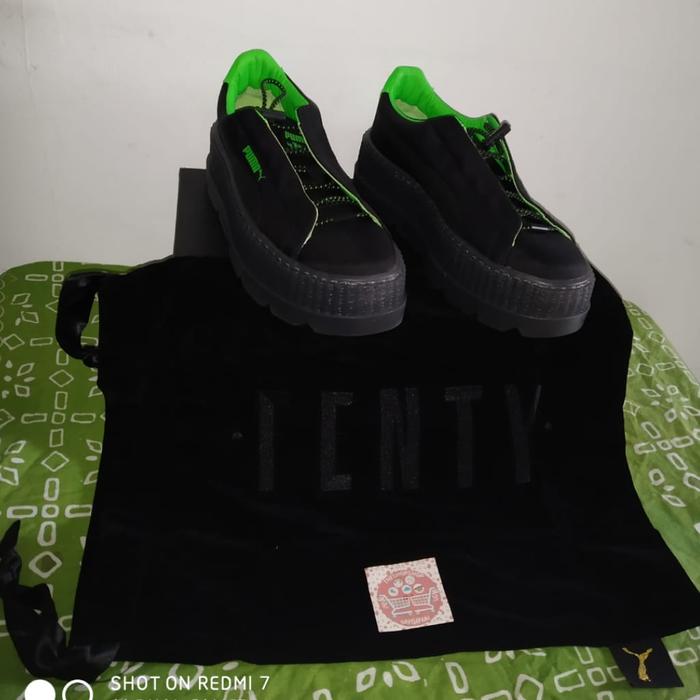 Sepatu PUMA X FENTY CLEATED CREEPER SURF BLACK Original 36768103