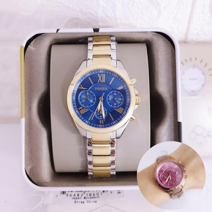 Jam Tangan Wanita Merek Fossil BQ3036 BQ 3036 S.Steel Original 34mm