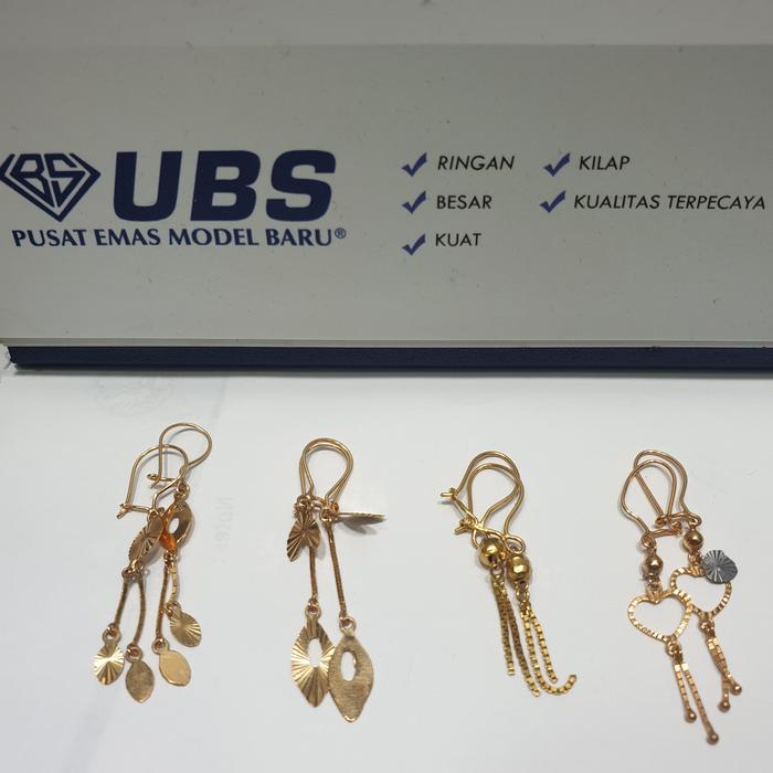 aneka anting desi emas 700 model panjang simple dan manis