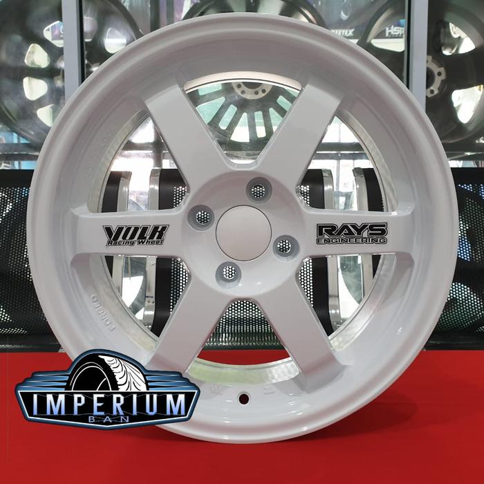 Velg Mobil JDM Style Ring 16 TE37 H4x100 Et35 White Free Ongkir