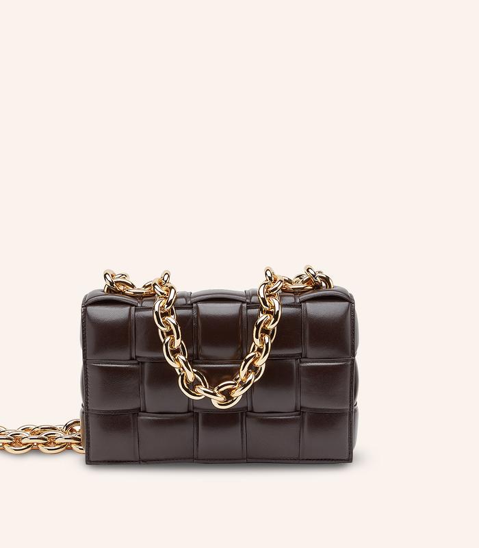 Tas Bottega The Chain Cassette Fondant Black - Tas Wanita