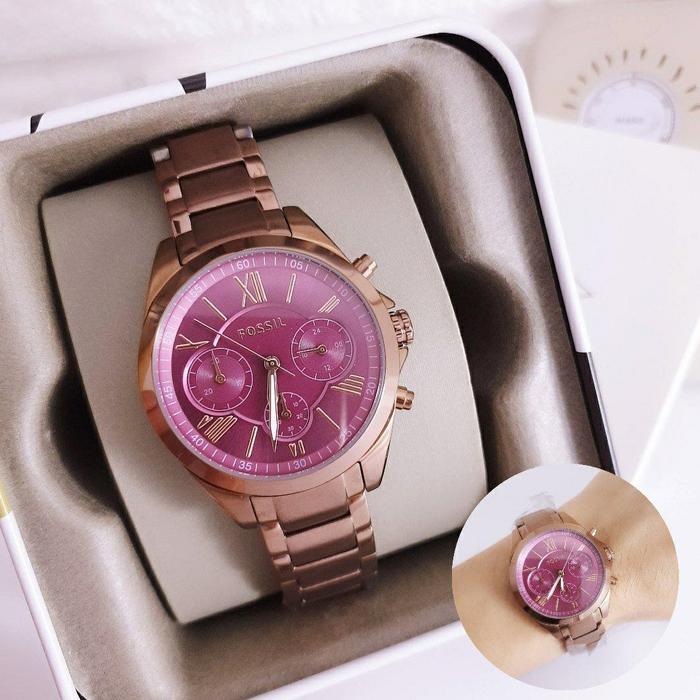 Jam Tangan Wanita Merek Fossil BQ3036 BQ 3036 S.Steel Original 3.4cm