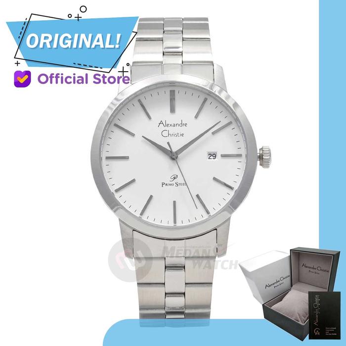 Jam Tangan Pria Analog Alexandre Christie 1007MD AC1007 AC 1007 MD 1007 MDBSSSL Original Garansi Res