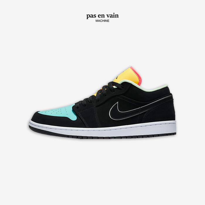 Air Jordan 1 Low Black Aurora Green 100% Original