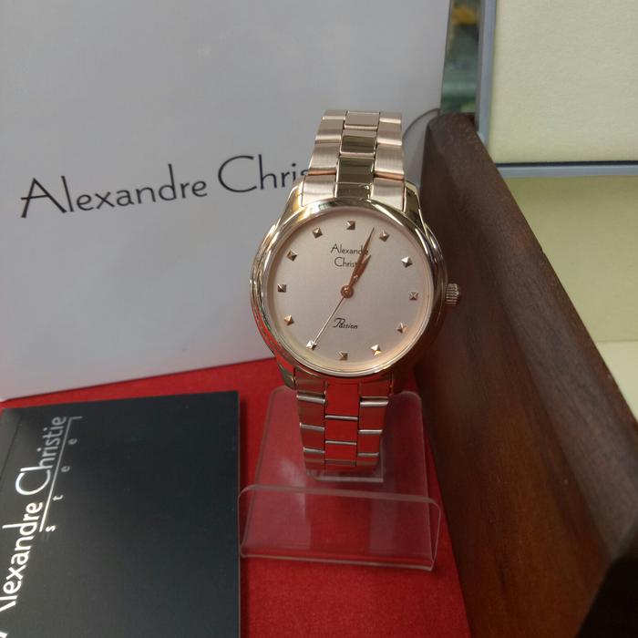 jam tangan analog wanita alexandre christie AC 2835 LH stainless
