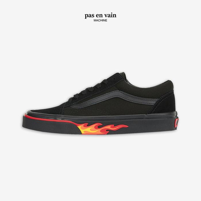 Vans OldSkool Flame Wall Black 100% Original