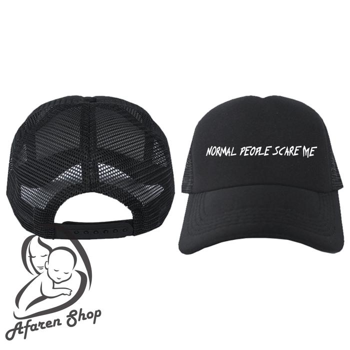 topi trucker pria premium normal people scare me