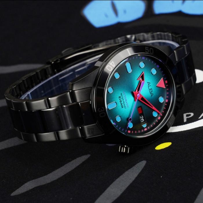 jam tangan pria alba Automatic al4175 x1 alba AL4175X1 Tokyo Neon