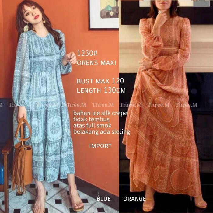 DRESS MAXI ICE SILK CREPE