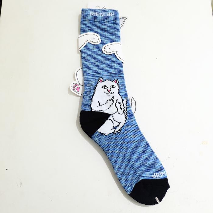 Kaos Kaki RIPNDIP Lord Nermal Socks Navy Speckle Original