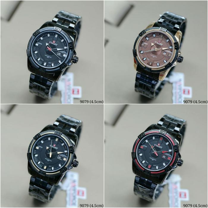 Naviforce NF9079M Jam Tangan Pria Analog Original Stainless Steel