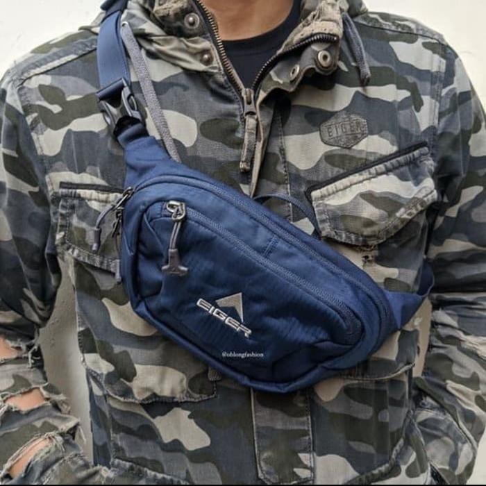 Tas Pinggang Eiger Cervus Waistbag Slingbag Tas Selempang Pria outdoor Hitam