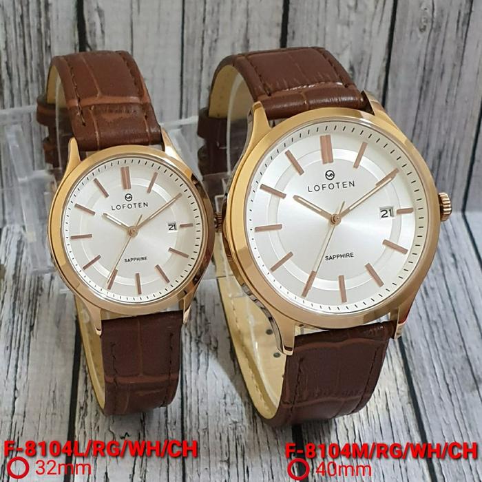 Jam tangan Lofoten 8104 Tali Kulit M-F Original Couple