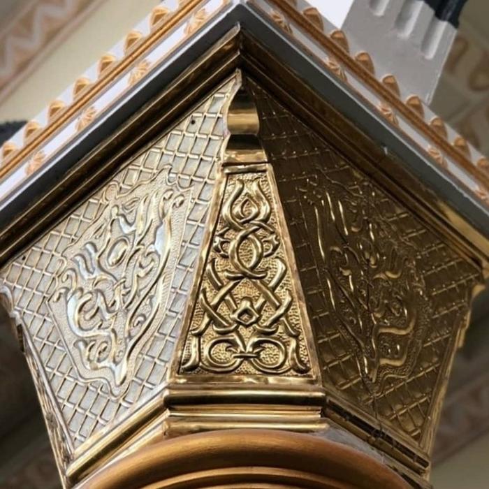 Ornamen Tiang Masjid-Sabuk Tiang Masjid Nabawi-Sabuk Tiang Kuningan