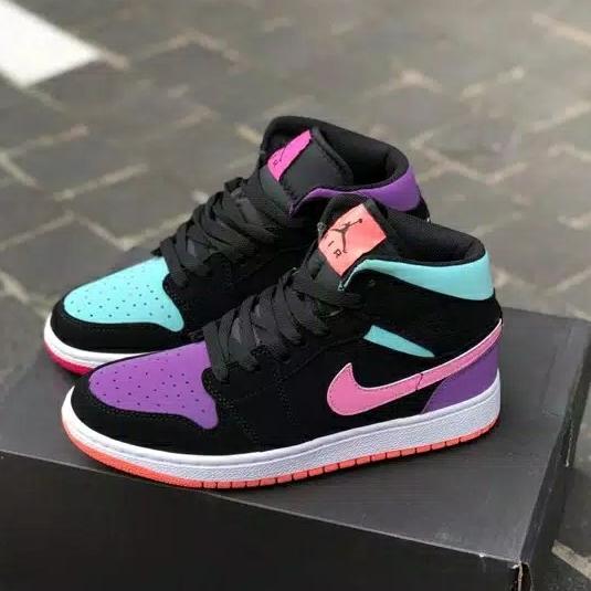 Sepatu Air Jordan 1 Candy Multicolor Mid BNIB %