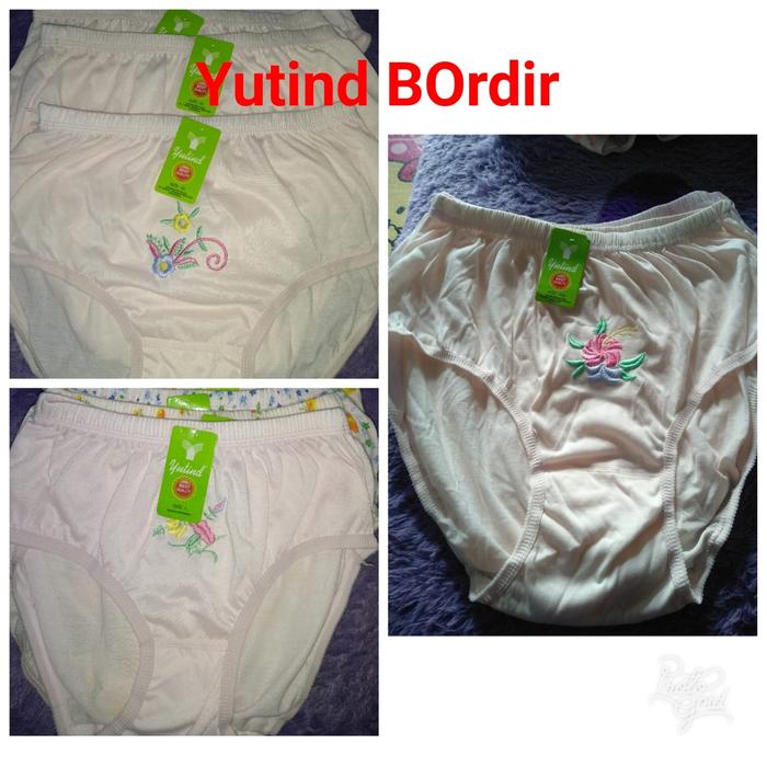 celana dalam wanita yutind bordir / cd yutind polos bordir bunga