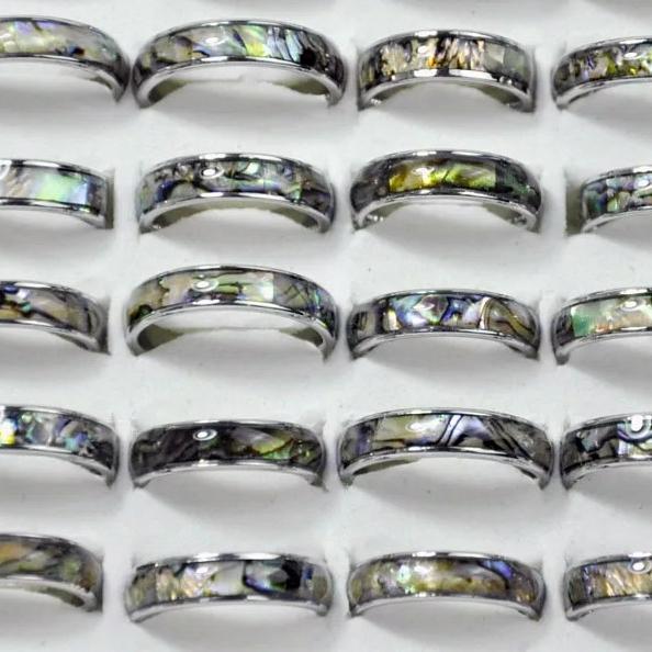 Cincin Fosil Mutiara Laut Abalone Kerang