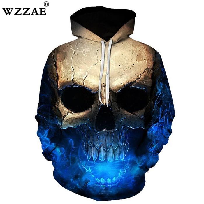 Jaket 3D Hoodie 3D Sweater 3D Jaket Hoodie 3D Tengkorak Skull 1