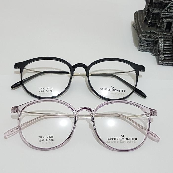 KACAMATA MINUS G*M TR90 2125 BULAT LENTUR PRIA WANITA