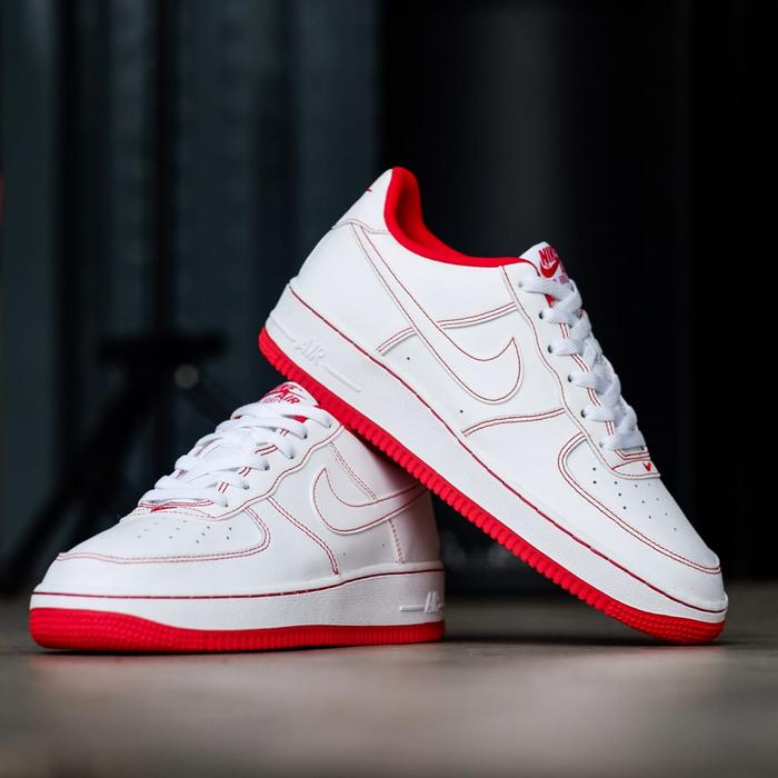 NIKE AIR FORCE ONE WHITE RED ORIGINAL