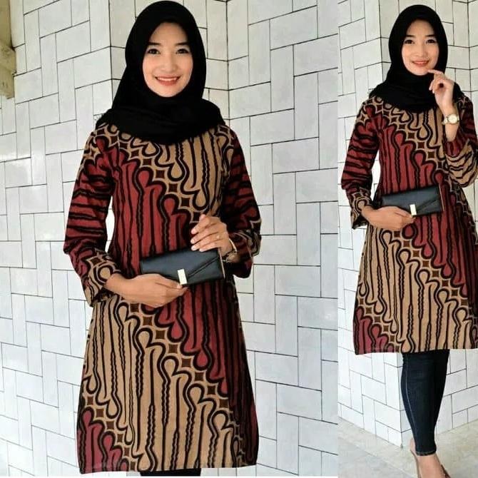 baju batik wanita | tunik batik | tunik batik jumbo
