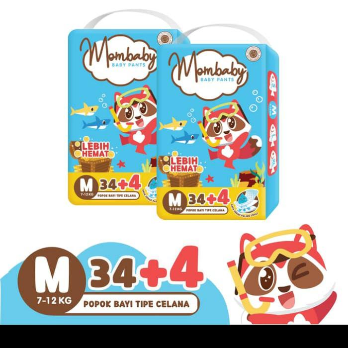 MomBaby Baby Pants M 34+4 Popok Celana
