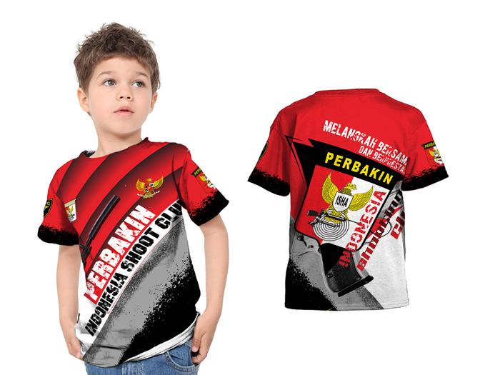 T-Shirt Anak Kaos Lengan Pendek Design PERBAKIN 3D FullPrint Art 5
