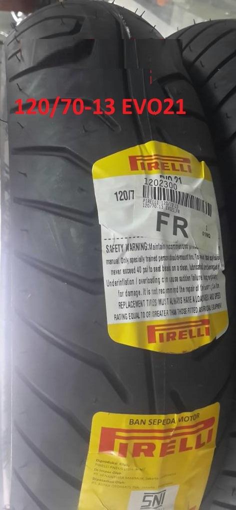Pirelli 120/70-13 EVO21 Front Ban Tubeless Depan Motor Nmax Ring 13
