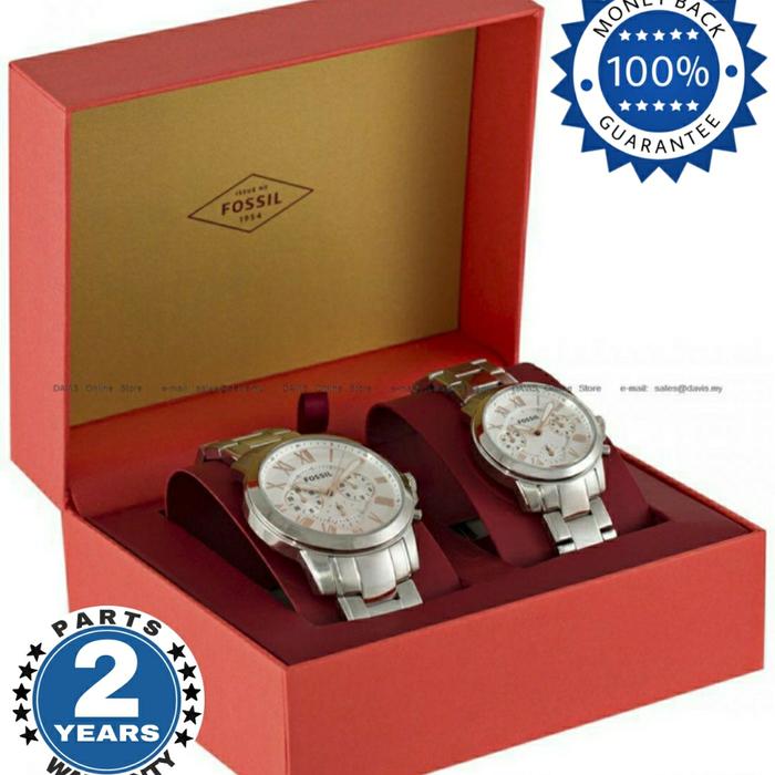 Jam Tangan Fossil Couple Original Garansi Resmi FS5187 Fullset