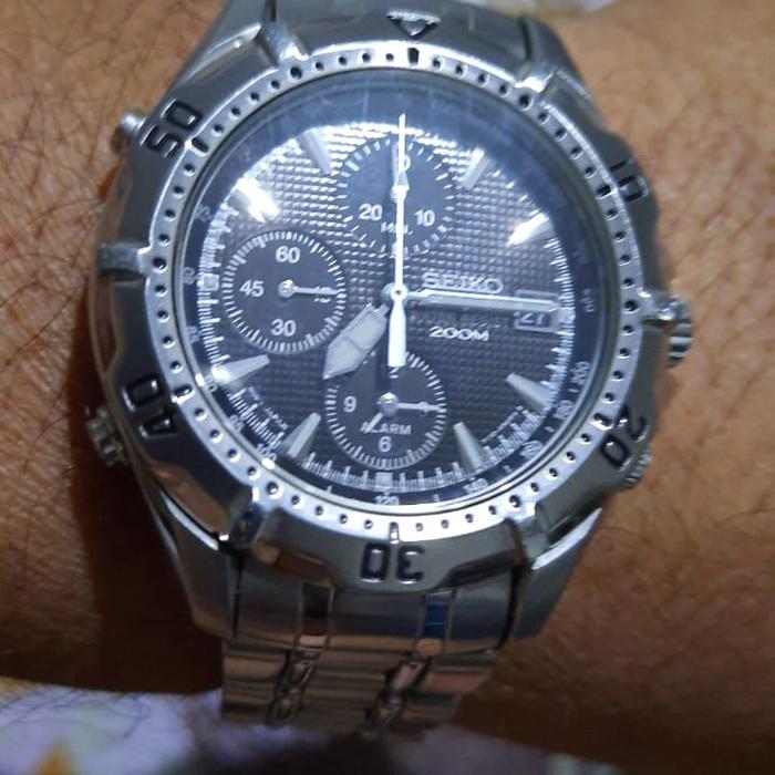 jam tangan pria seiko chronograph 7t32-6j40