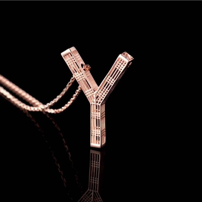 Kalung alpha bold huruf Y kadar 375 UBS