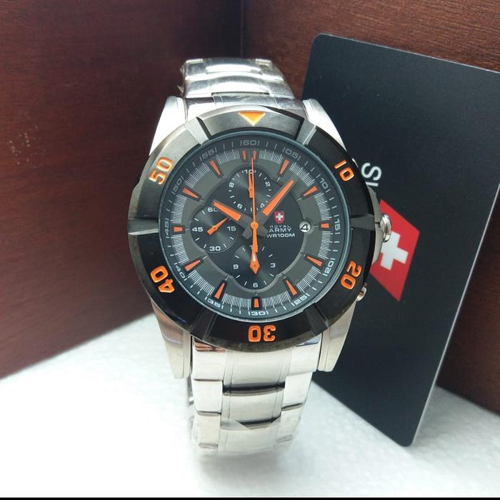 JAM TANGAN PRIA ROYAL ARMY RA 0782 SILVER BLACK ORIGINAL GARANSI RESMI