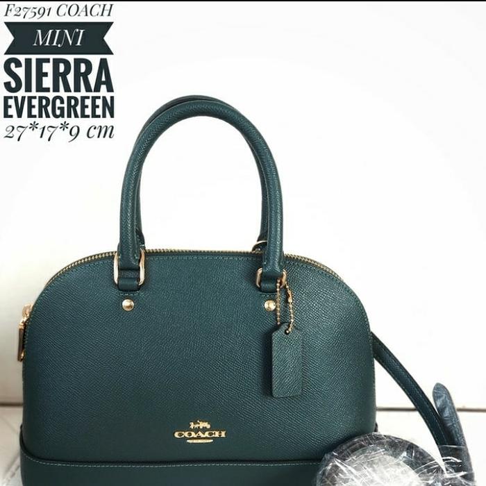 TAS WANITA BRANDED COACH ORI MINI SIERRA SATCHEL EVERGREEN