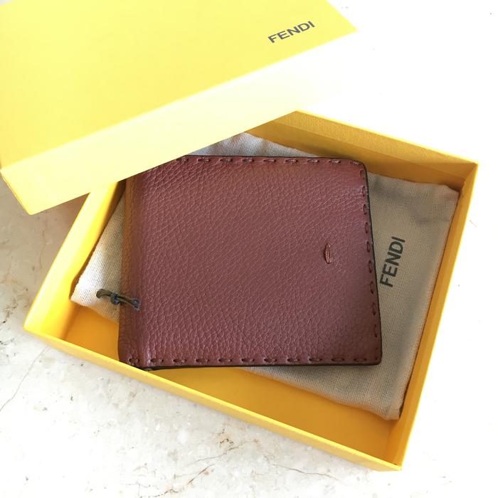 FENDI MEN Selleria Leather Wallet Dompet Kulit Authentic Preloved LV