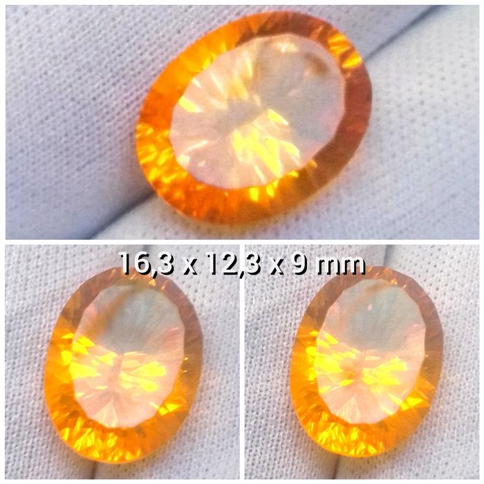 Golden Citrine Concave Cutting