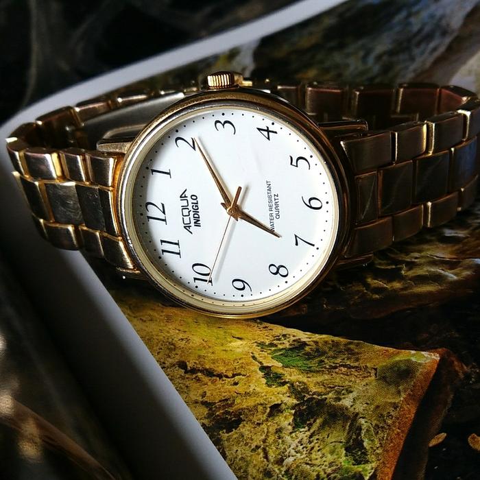 Jam Tangan Pria Acqua Indiglo by Timex Quartz Strap Rantai.