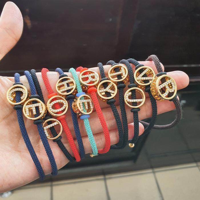 Gelang tali xuping huruf xuping abjad