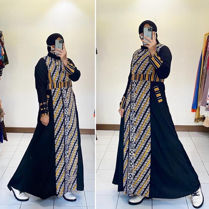 Gamis Batik Terbaru Model Gamis Kerja Original Batik Rengganis