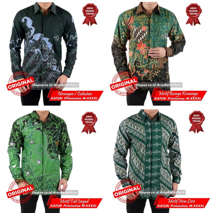 Kemeja Batik NU motif Urangan|Bunga Kenanga |Tali Bintang|Liris