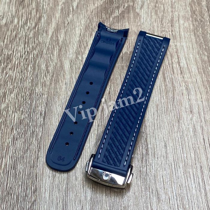 STRAP- OMEGA AQUATERRA 20MM BIRU PUTIH